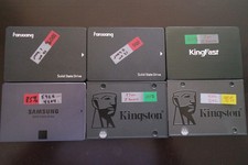 Lot of 6 SATA 2.5" SSD various brands and capacity.  See images & Health Info