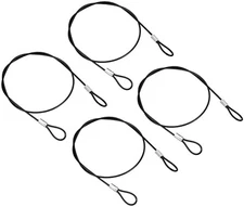 4 Pack Stainless Steel Safety Cable Locks