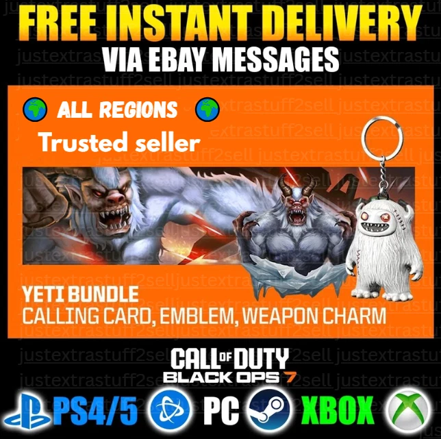 Call Of Duty Black Ops 7 - Yeti Bundle Exclusive Dominos/Fireaway Promotion BO7