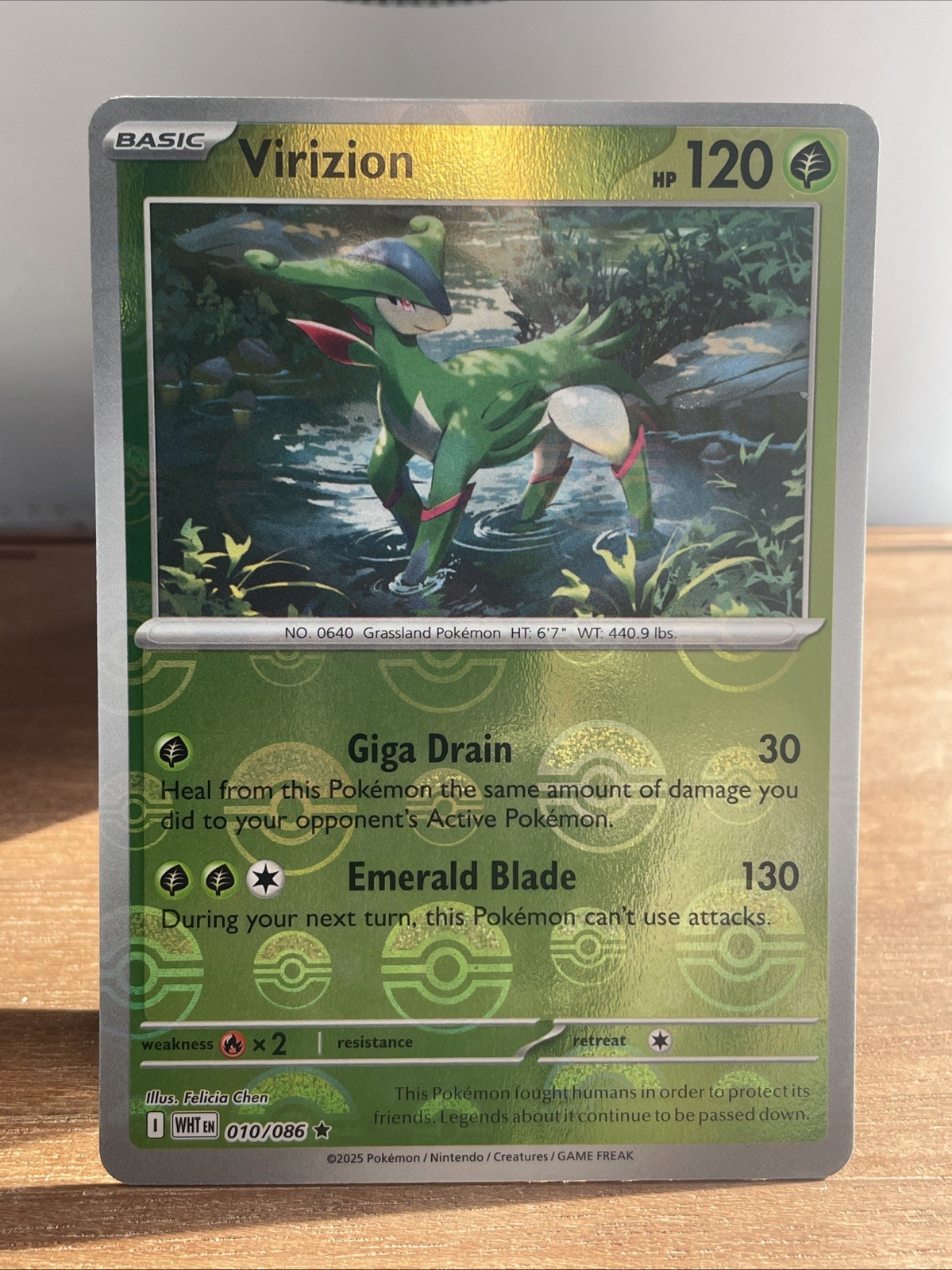 Virizion (Poke Ball Pattern) Rare SV: White Flare 010/086 NM