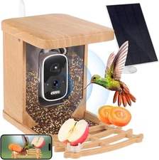 Smart Bird Feeder with Camera,Solar Camera Bird Feeder for Outdoors,Ai Identify