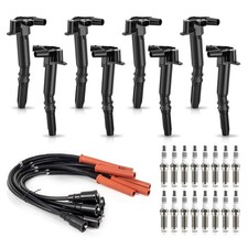 Set of 8 Ignition Coil Pack and Platinum Spark Plugs and Wires Set Compatible wi