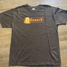 FUCT Men's Brown and Black Tshirt