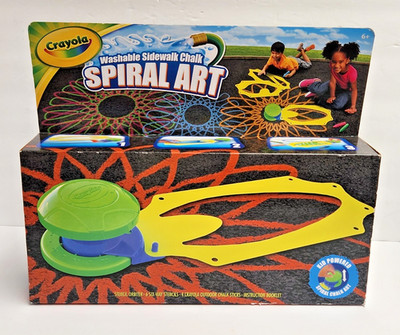 Crayola Spiral Art Chalk Stencil Orbiter Six Way Stencils 4 Chalks, Instructions