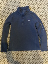 Patagonia Better Sweater 1/4 Zip Navy blue Girls Youth Size L 12 