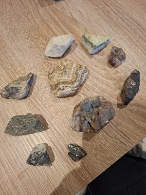 Gemischte Mineral & Kristall Proben Sammlung Lot Quarz Kupfer Erz Geol