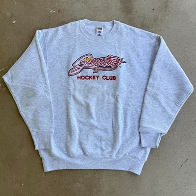VINTAGE 90s GREY NEW MEXICO SCORPIONS WPHL HOCKEY CLUB EMBROIDERED SWEATSHIRT XL