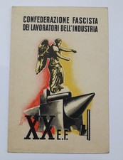 1942 PNF TESSERA CONFEDERAZIONE FASCISTA DEI LAVORATORI DELL'INDUSTRIA TARANTO 