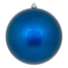 Vickerman 10" Contemporary Plastic Ball Ornament in Candy Blue