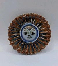 Vintage Ken Edwards Tonala Mexican Pottery Sun Belt Buckle