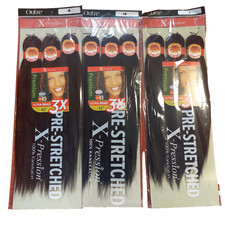 3-PACKS Pre-Stretched Braiding Hair 3X 42" X-Pression choose colors 2 4 1 1B