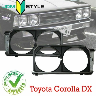 1 Pairs Headlight Lamp Surround Housing Trim Cover For Corolla Ke70 Te71 Te72 Dx Ebay
