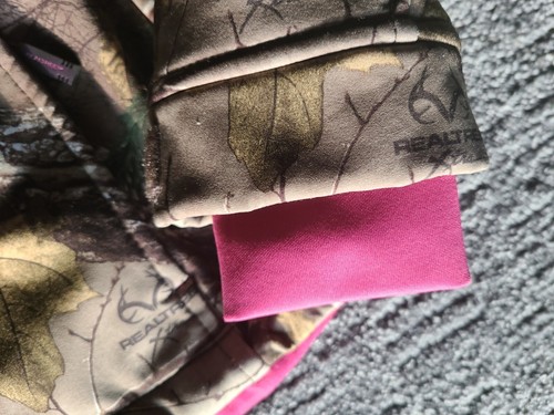 Real Tree Brown Camouflage Lightweight Full Zip Fleece Lined Jacket Womens Small - Picture 5 of 6
