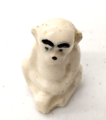 Vintage Ceramic White Monkey | eBay