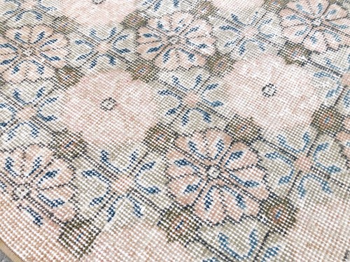 VINTAGE TEPPICH TÜRKISCHER TEPPICH ANTIK RUG OUSHAK RUG TRIBAL HANDMADE WOLLTEPPICH FLÄCHENTEPPICH - Bild 5 von 10