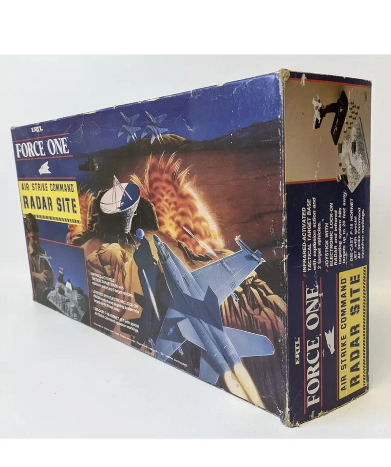 ERTL FORCE ONE Air Strike Command RADAR SITE + F-18 Hornet Aircraft MIB, 1990 - Immagine 4 di 4
