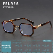 Men Women Sqaure Blue Light Blocking Reading Glasses Small Frame Readers New