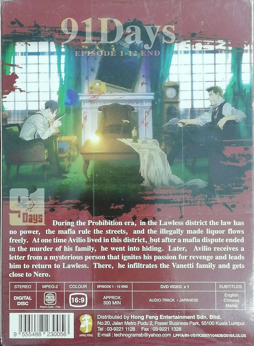 DVD Anime 91 Days TV 1-12 End All Region English Subtitles +Tracking  Shipping