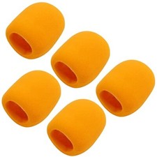 5Pcs Microphone Cover Foam Mic Cover Handheld Microphone Windscreen Mic Orange