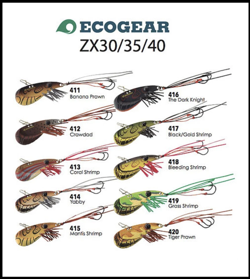 Cuchara de jigging ECOGEAR ZX35 #414 Series JDM Metal Vibe Blades Foto 3 de 3