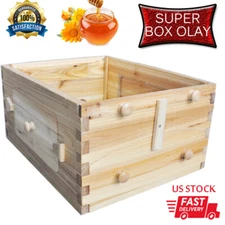Wooden Honey Bee Hive Box Langstroth Auto Bee Hives Boxes Beehive Super Box NEW