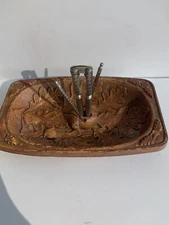 Vintage Multi Prod Inc Acorn Leaf Design Resin Nut Bowl W/ Cracker Tow Picks USA