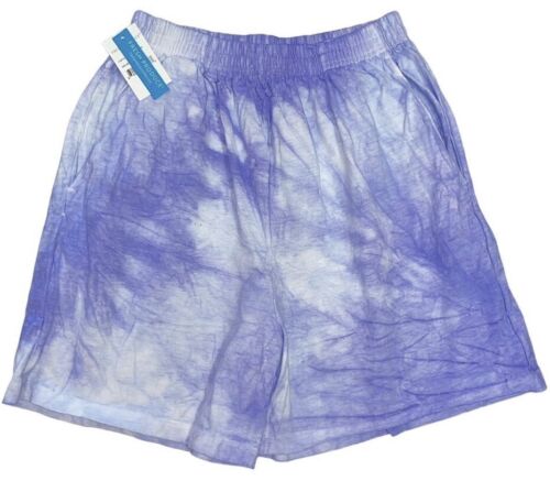 FRESH PRODUCE Medium PERI BLUE $55 Surfside Dip Dye Jersey Cotton Shorts NWD M - Picture 1 of 1