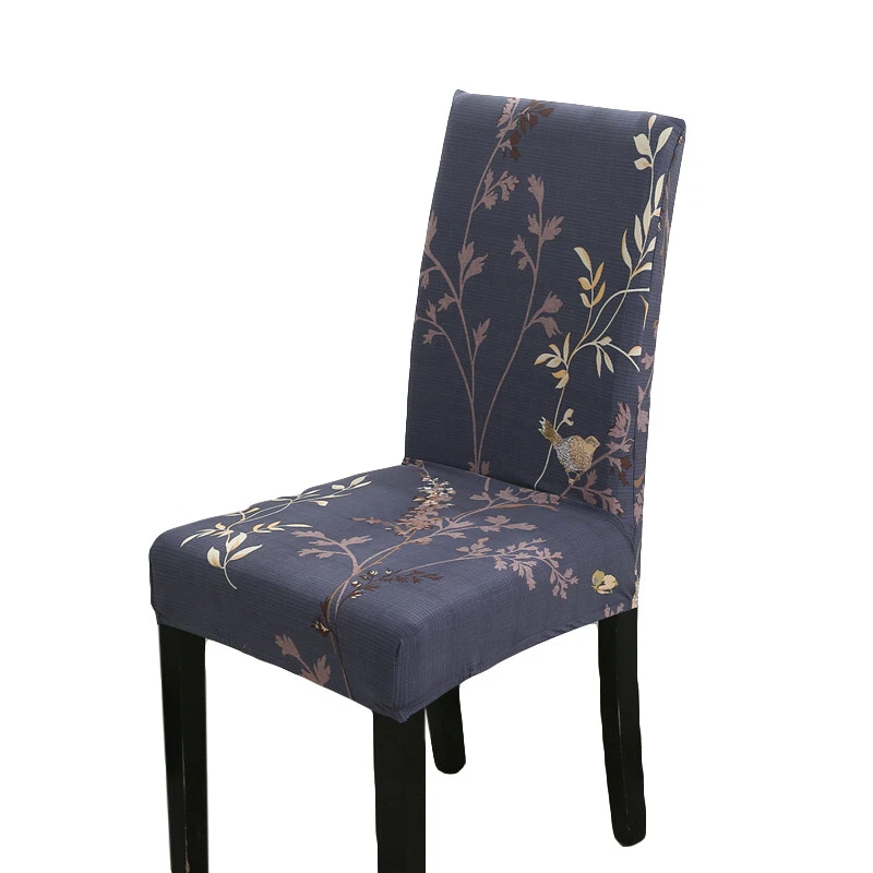 1/4/6pcs Stretch Spandex Dining Printed Chair Covers Slipcovers Home Decor Room - Image 2 of 4