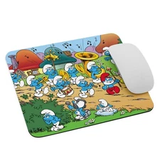 Smurfs Mouse Pad 9.5x7.75 inch Smurf's Village Vintage Styled Premium Quality