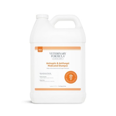 Medicated Shampoo Dogs Cats Antiseptic Antifungal 128 Fl Oz SYL-110 Veterinary