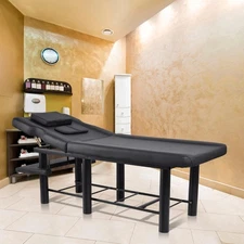 Heavy Duty Massage Bed Salon Table with Memory Foam for Physical Therapy, Black