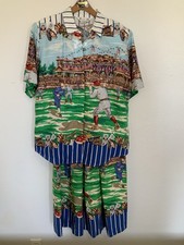 Vintage Baseball  USA Sharon Young Top Skirt Set Americana Outfit 1980  s