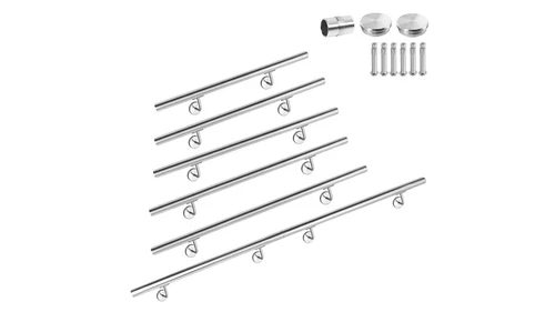 Edelstahl Geländer Wand Handlauf Treppe Haltegriff Balkongeländer Innen & Außen - Video 1 von 1