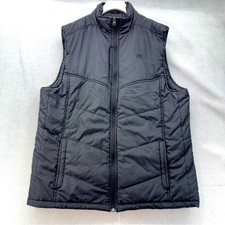 EUC McDonald s Apparel Collection Puffer Vest Jacket Black Large Employee Zip-up