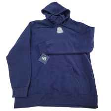 J America Navy Blue Hoodie Built In Gaiter Men's Size L Cotton Polyester New
