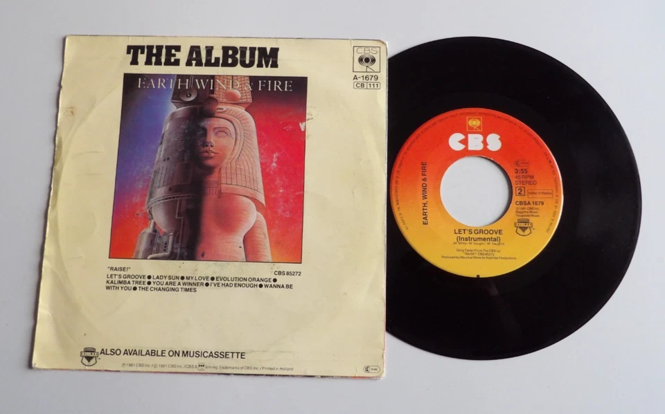 45 TOURS EARTH WIND & FIRE  LET'S GROOVE - Photo 2/2