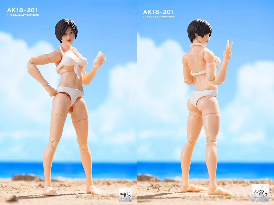 BorisPing AK18-201 1/18 Scale Bikini Female Soldier Action Figure Set - Image 4 of 4