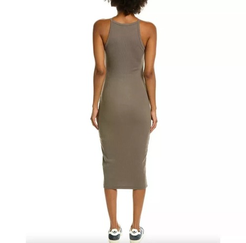 Vestido midi JAMES PERSE NUEVO CON ETIQUETAS Talla 1 gris funda bodycom precio de venta sugerido por el fabricante $395 elástico - Imagen 5 de 12