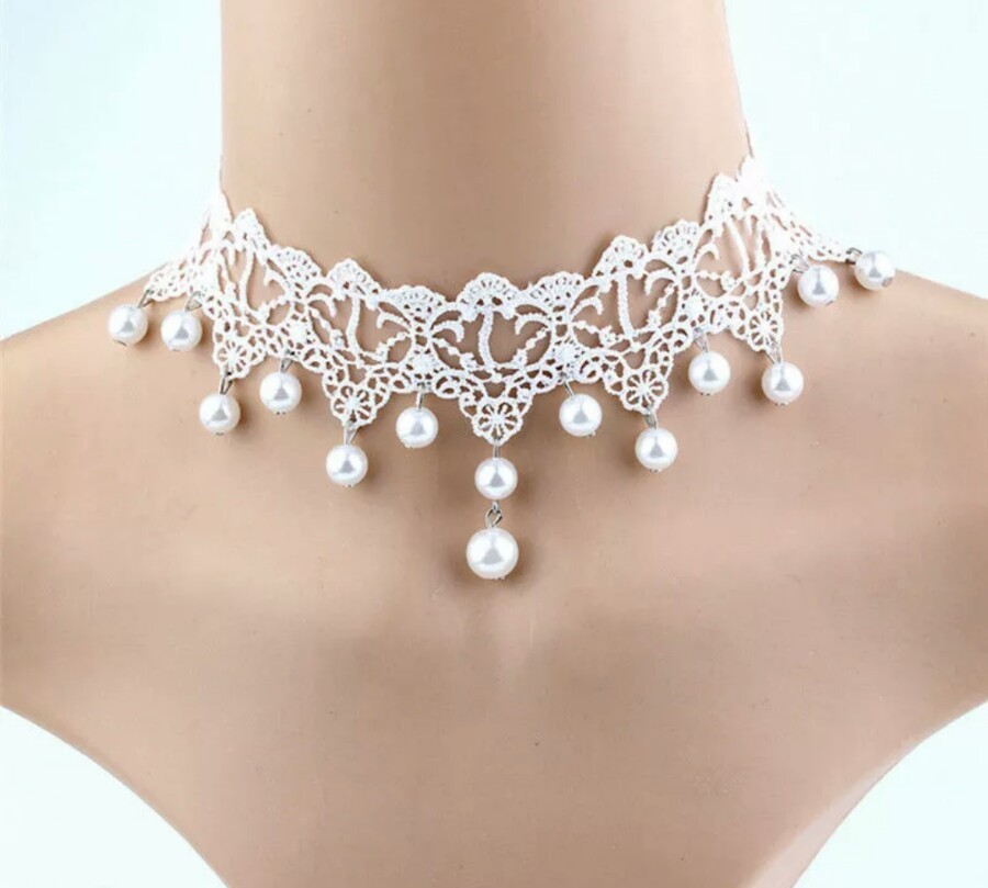 andmary Mary logo choker tops ivory andmary craire choker tops white