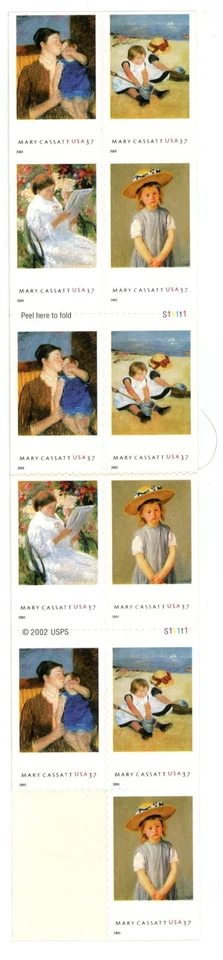 2003 American Treasures Mary Cassatt 37 cents Nineteen Stamps Booklet Brand New - Image 2 of 4