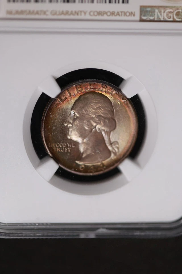 1944 Washington Silver Quarter NGC MS67+ Toned Gem *DoubleJCoins* 9101-78 - Image 3 of 4