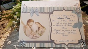 Invito Battesimo Personalizzato Con Sacra Famiglia Con Busta E Stampa Inclusa Ebay