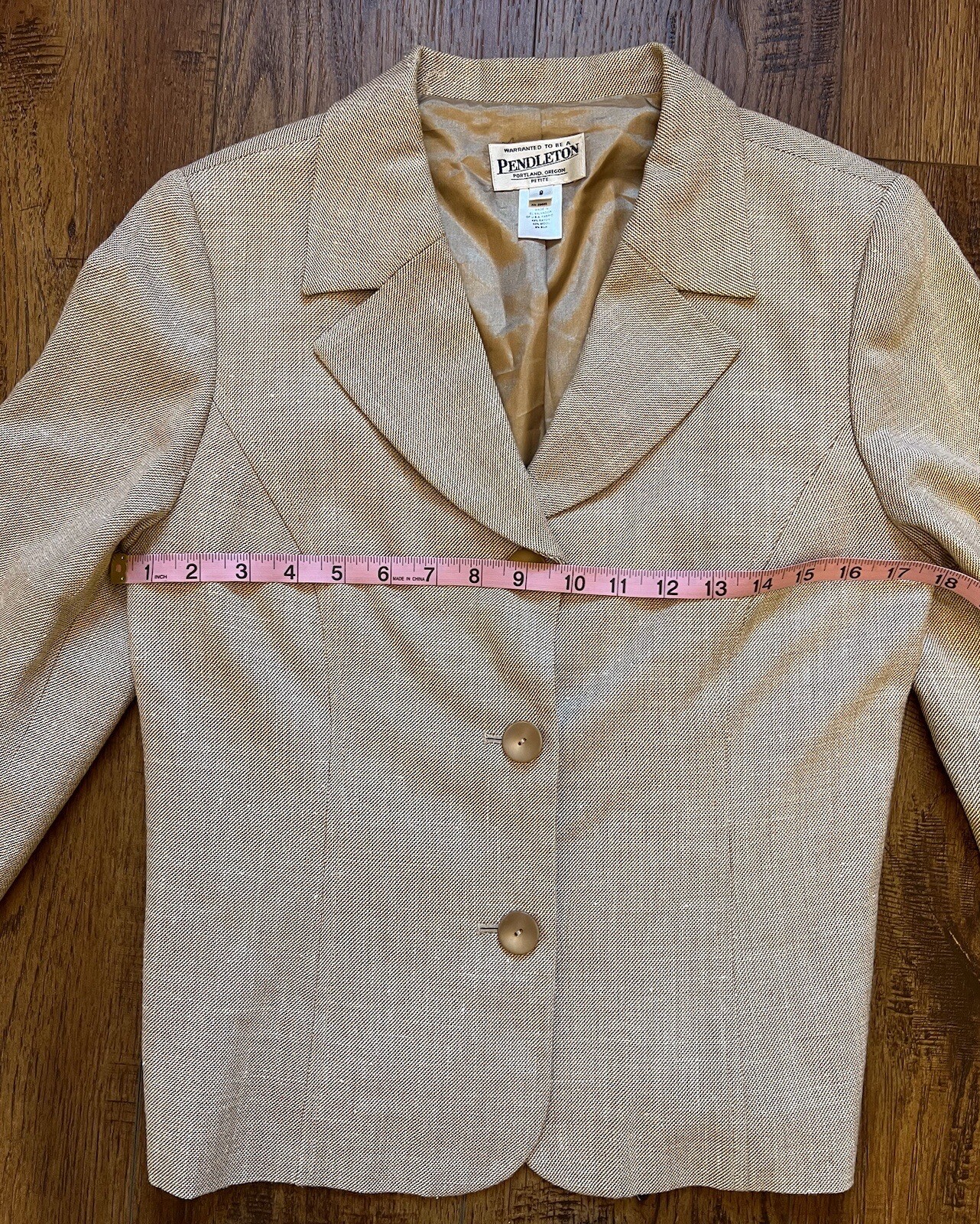 Pendleton Cream Colored Button Up Blazer Women’s … - image 6