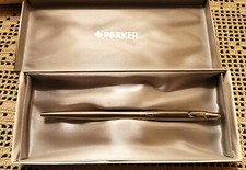 Vintage penna PARKER 75 Classic Flighter Satin ballpoint sfera Made UK 1970 BNIB