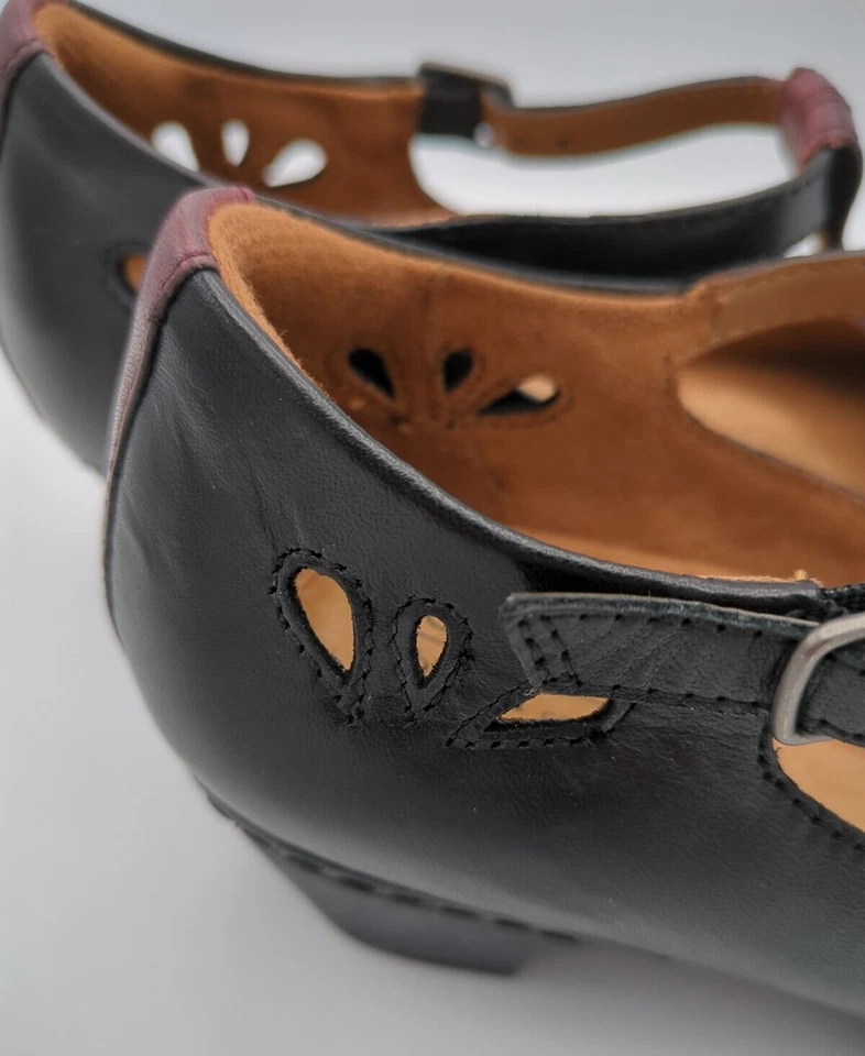 Zapatos de salón Rockport Cobb Hill Angelina correa en T al tobillo cómodos para mujer 6 cuero negro Foto 2 de 4