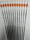 12-Easton Axis SPT Sport 340 5mm Carbon Arrows w/ Blazer Vanes & Steel Half-Outs