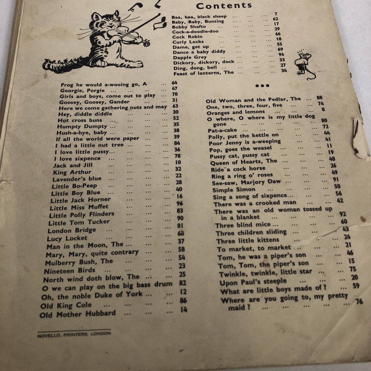アンティーク楽譜「Nursery Songs」 アンティーク楽譜「Nursery Songs」 ANTIQUE 1920s RARE Nursery