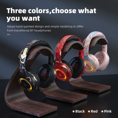 Kabellose Bluetooth Kopfhörer mit Noise Cancelling LED Beleuchtung Faltbar Gaming