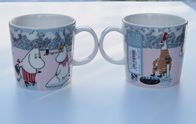 2 WINTER WONDERS  ORIGINAL MOOMIN MUGS   2022  UNUSED WITH  LABEL FREE SHIPPING