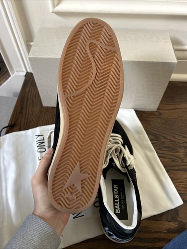 Golden Goose Men’s Ball Star White Black 10 Size 43 New. Suede Low Top - Picture 11 of 13